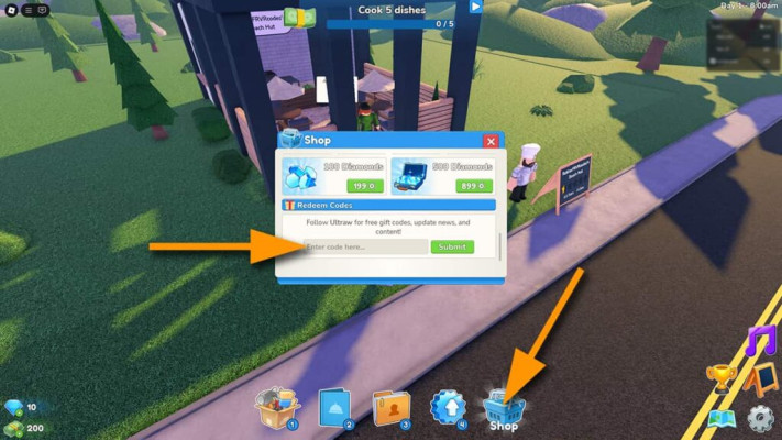 Restaurant Tycoon 3 (Roblox) - 10,000 Free Diamonds