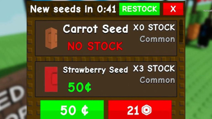 Grow a Garden (Roblox) - Shop Restock