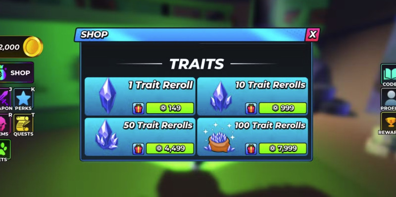 Hunty Zombies (Roblox) - 1K Trait Rerolls