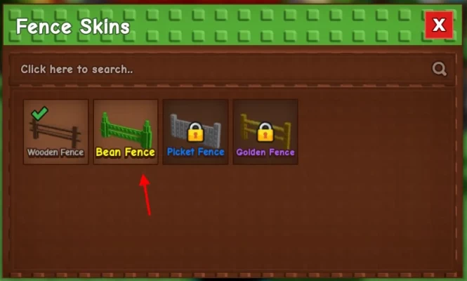 Grow a Garden (Roblox) - Fence Skins