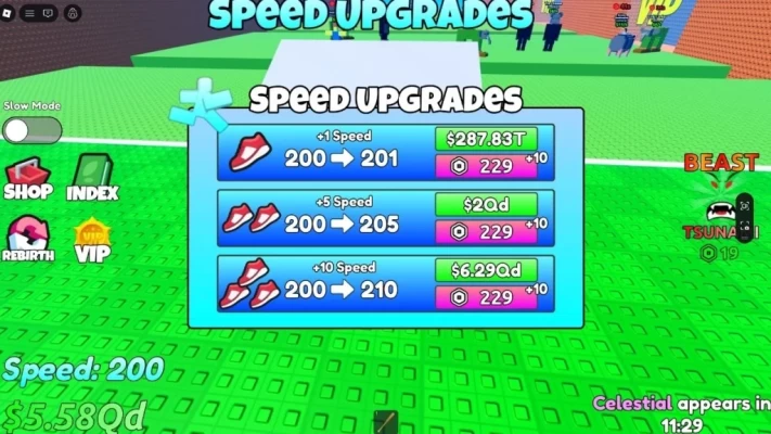 Escape Tsunami for Brainrots (Roblox) - +200 Speed